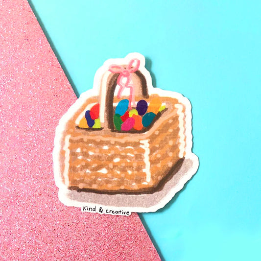 Easter basket sticker