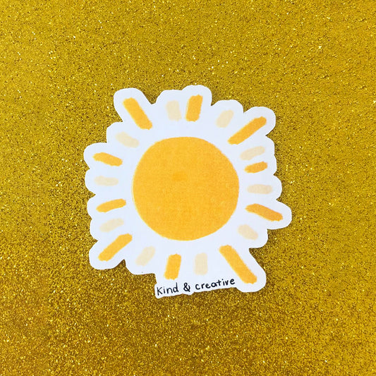 Yellow sun sticker