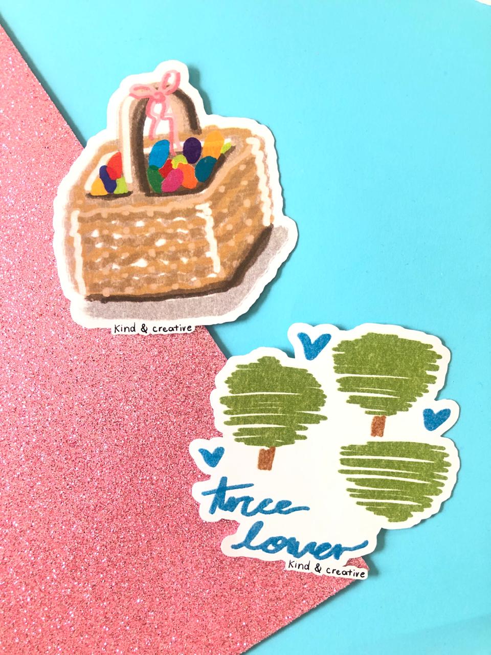 Easter basket sticker