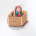 Easter basket sticker