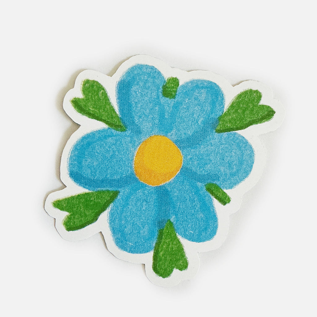 Blue flower sticker