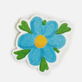 Blue flower sticker