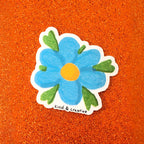 Pegatina de flor azul