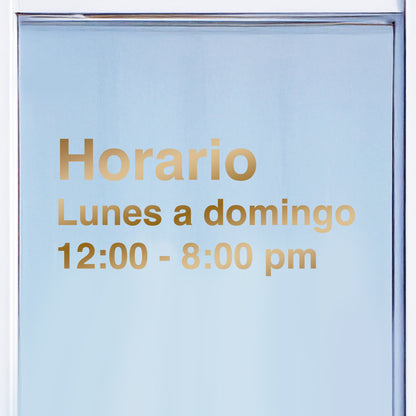 Custom business hours vinyl