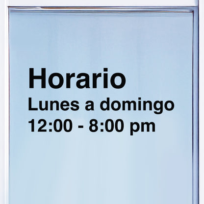 Custom business hours vinyl