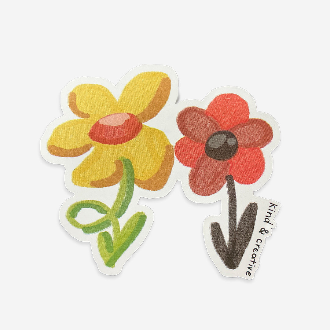 Yo y mamá como flores Pegatina