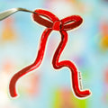 Red bow sticker