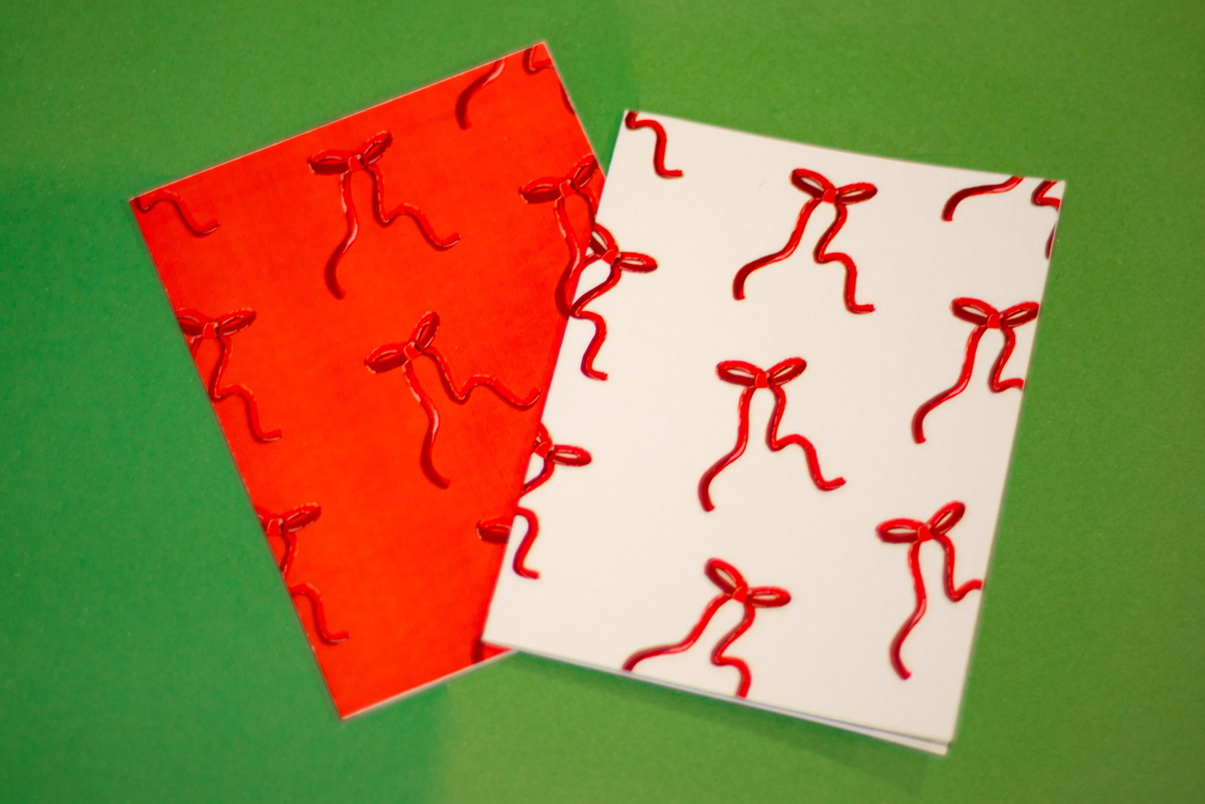 Red bows card