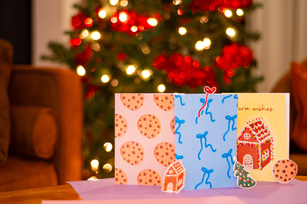 Blue bows card