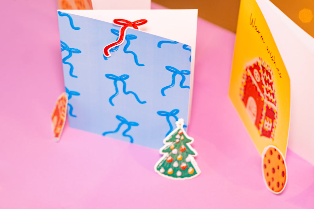 Blue bows card