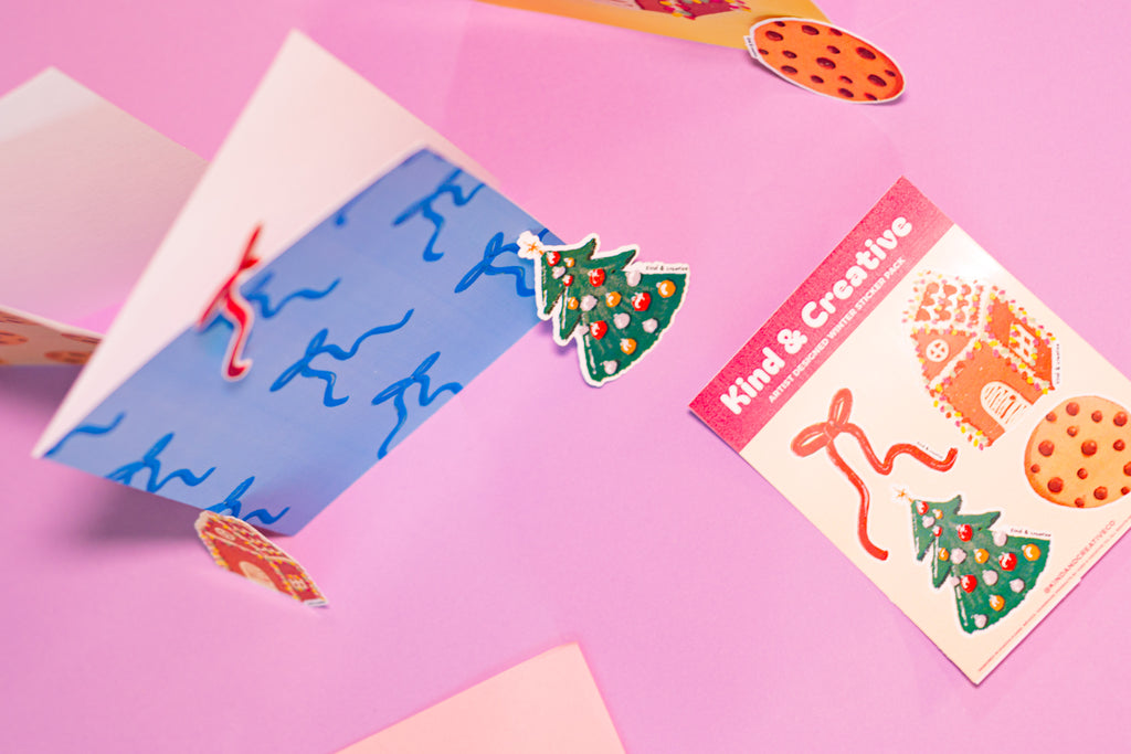 Blue bows card
