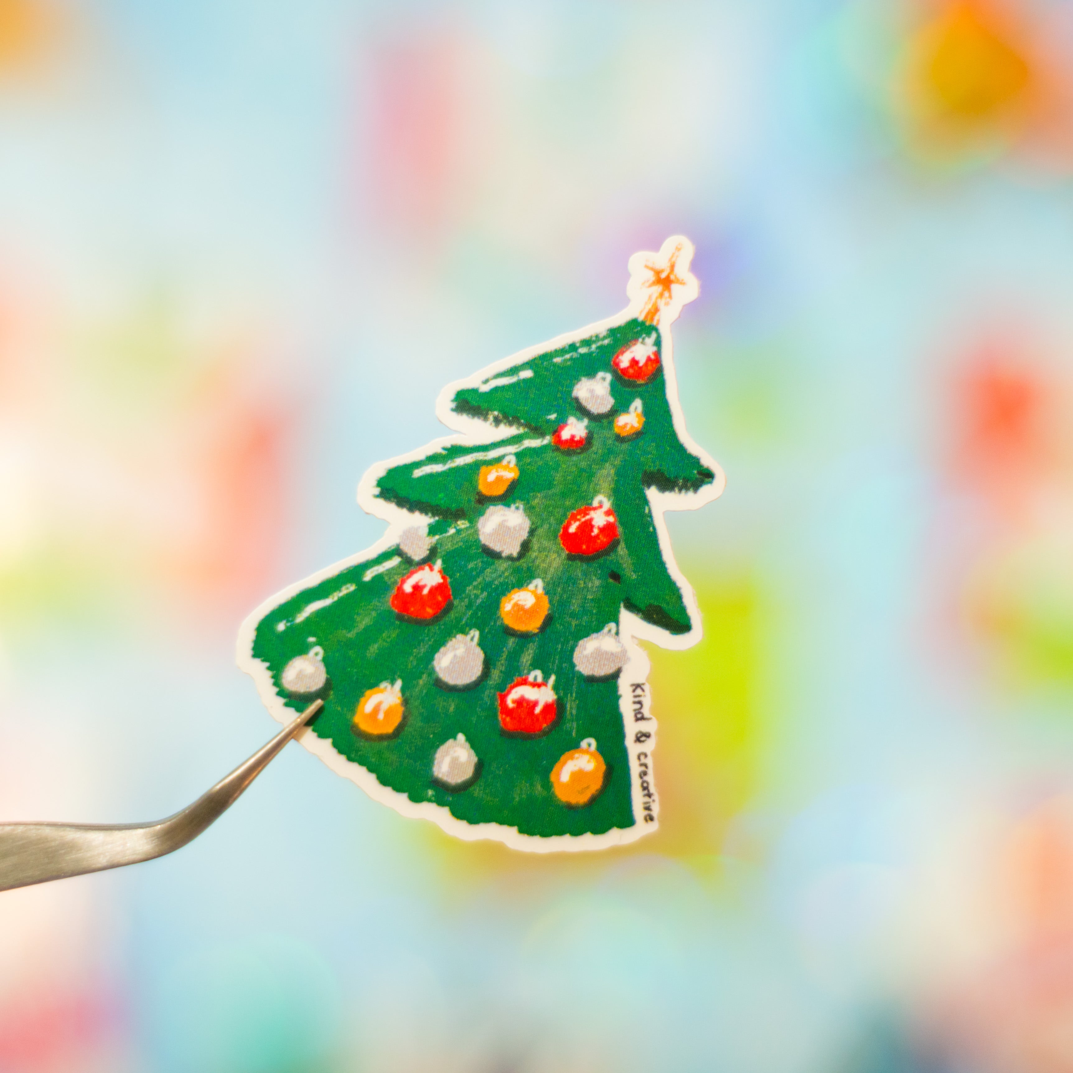 Christmas tree sticker