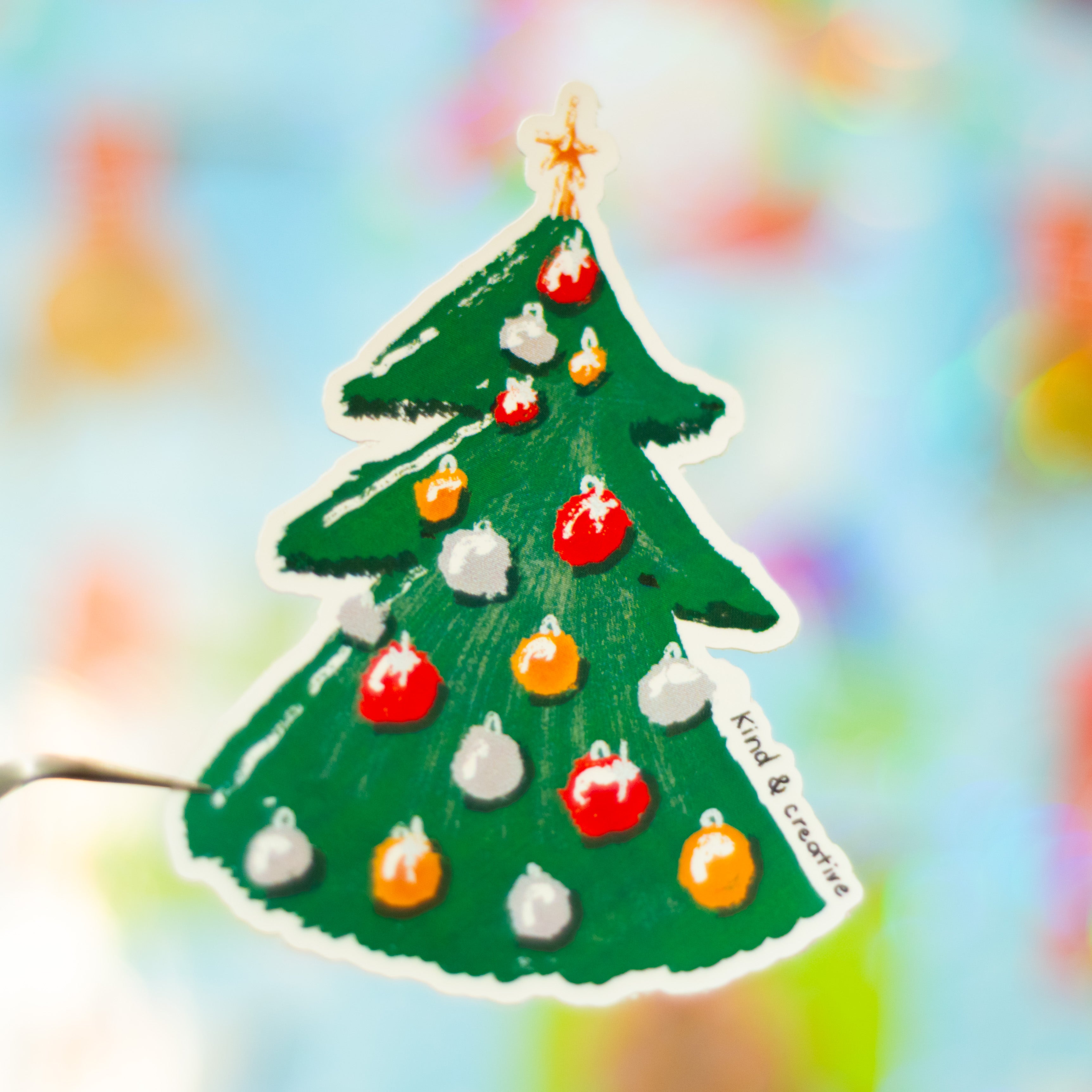 Christmas tree sticker