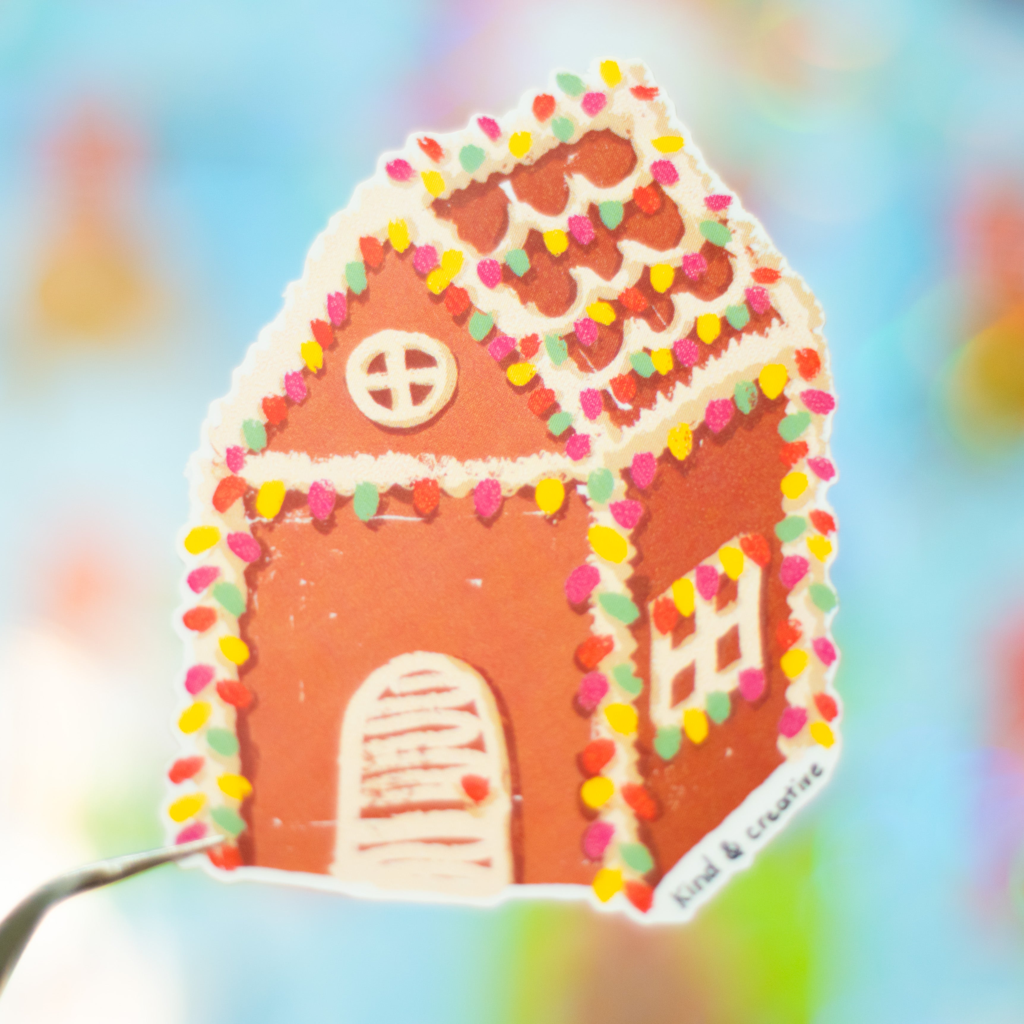 Gingerbread Holiday House sticker