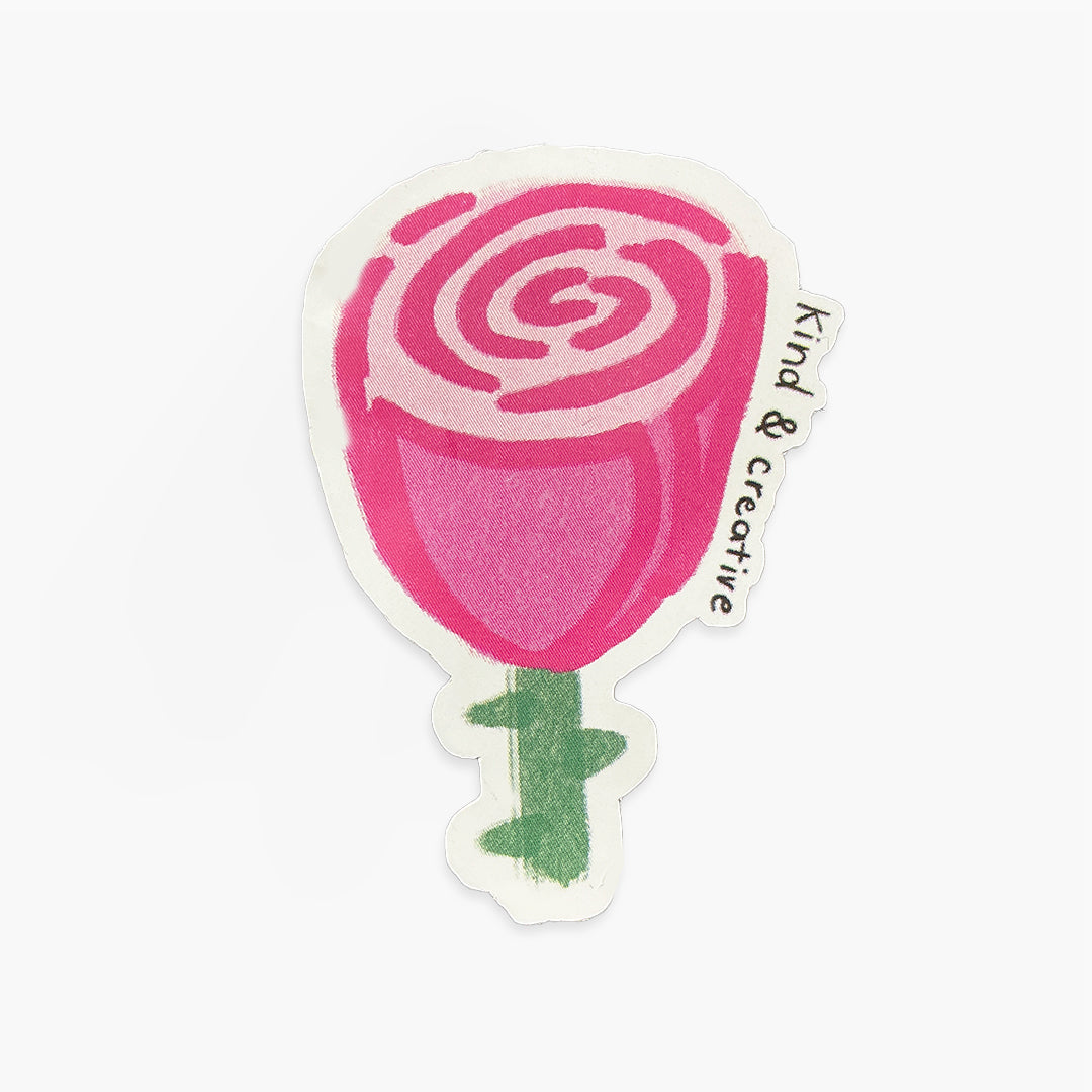 Pegatina de rosa