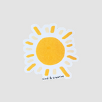 Pegatina de sol amarillo